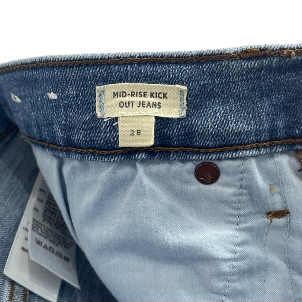 Madewell Medium Blue Straight Flare Jeans - Picture 5 of 8